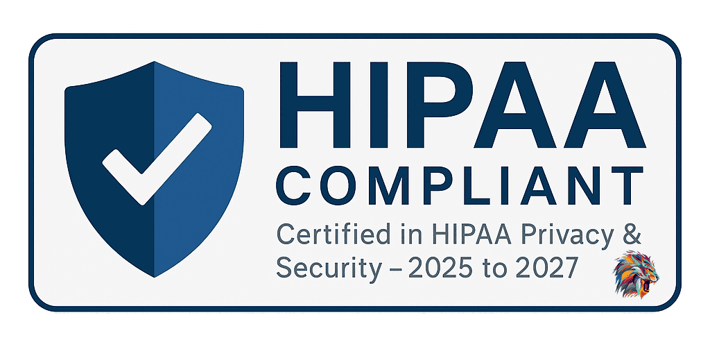 HIPPA Compliance Badge Inspired Marketing Design