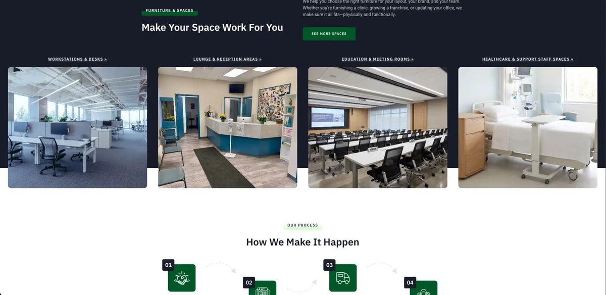 Joint Venture Design - Furniture & spaces gallery with workspace categories