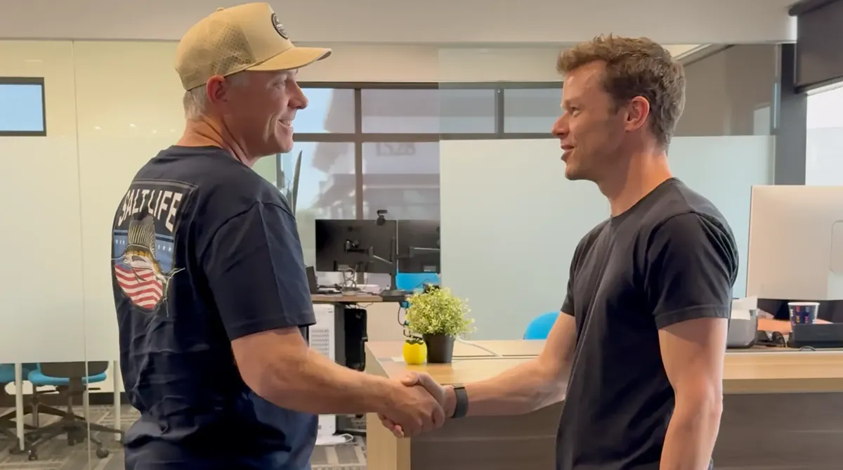 Nick meeting with a client to plan video content strategy
