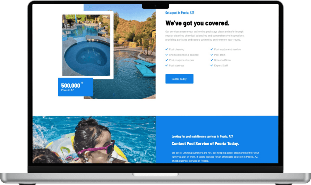 Pool Service Peoria Website By Natalie