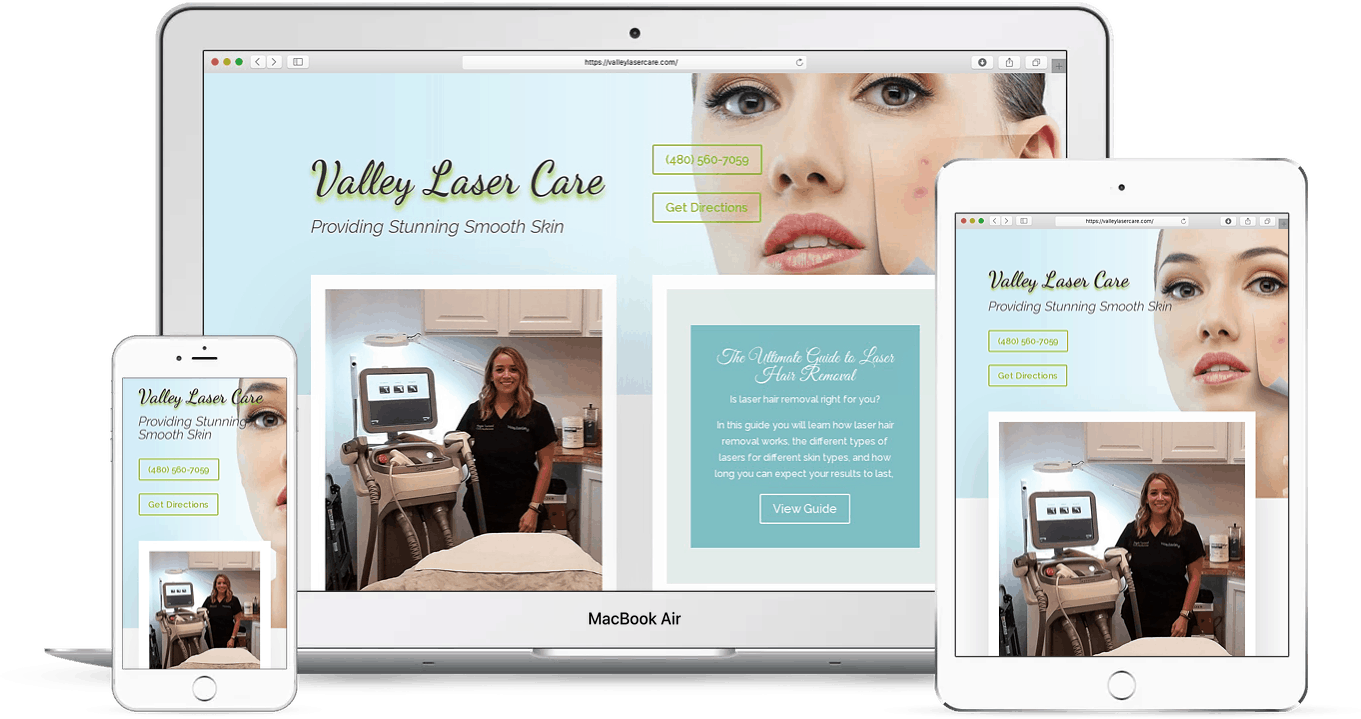 Health and beauty industry website design