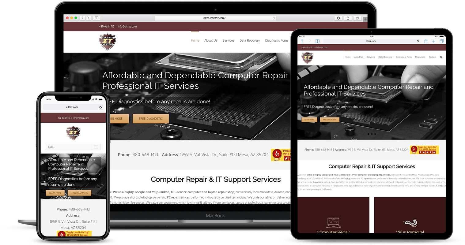 Tech & Computer Repair Business Website Designs