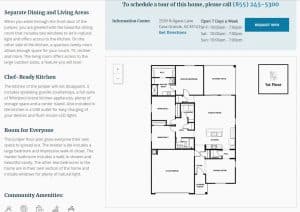 Homebuilder Floor Plan Marketing Page